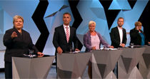 NRK-debatt i Arendal, Stortingsvalet 2013 (Foto: NRK)