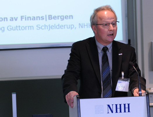 Rektor Jan I. Haaland, lansering, Finans Bergen (Foto: Hallvard Lyssand)