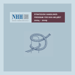 NHH's strategic plan 2004-2009