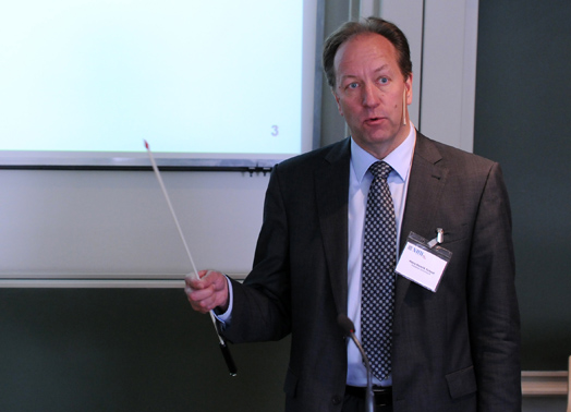 Direktør for Statistisk sentralbyrå, Hans Henrik Scheel, Finans Bergens lanseringsseminar (Foto: Hallvard Lyssand)