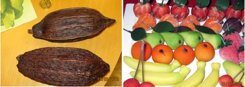 Kakaofrukt og marsipan